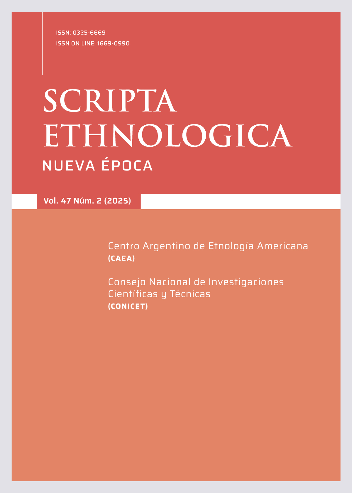 					View Vol. 47 No. 2 (2025): SCRIPTA ETHNOLOGICA NUEVA EPOCA
				